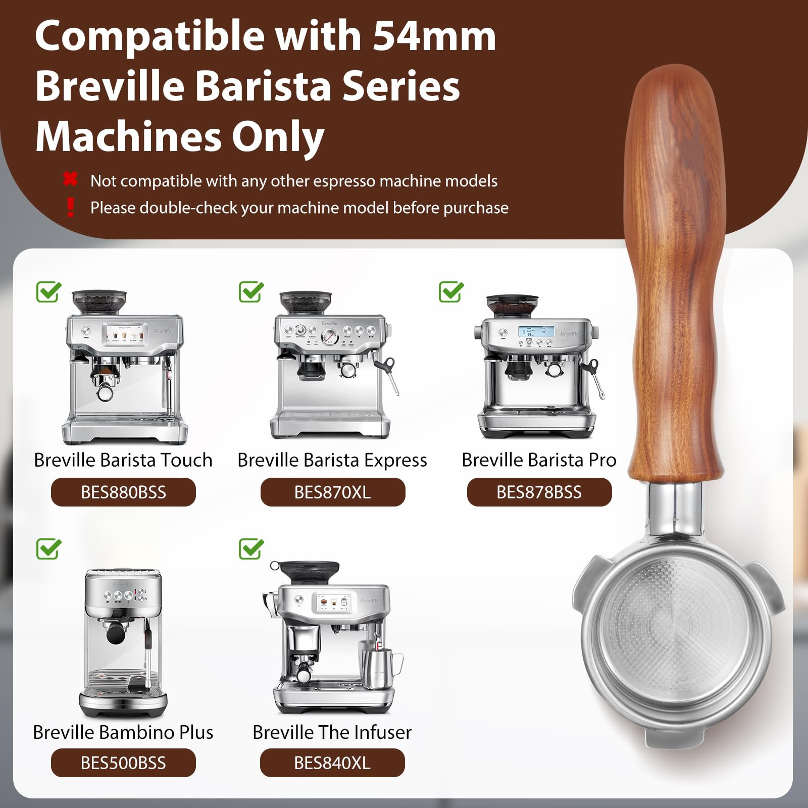 54mm Bottomless Portafilter 3  - Breville Espresso Barista Touch recension och pris