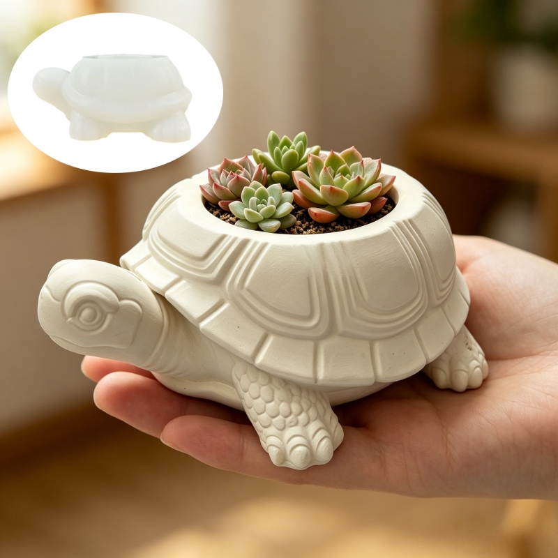 Turtle shaped succulent plant  - Potsticker Mold recension och pris