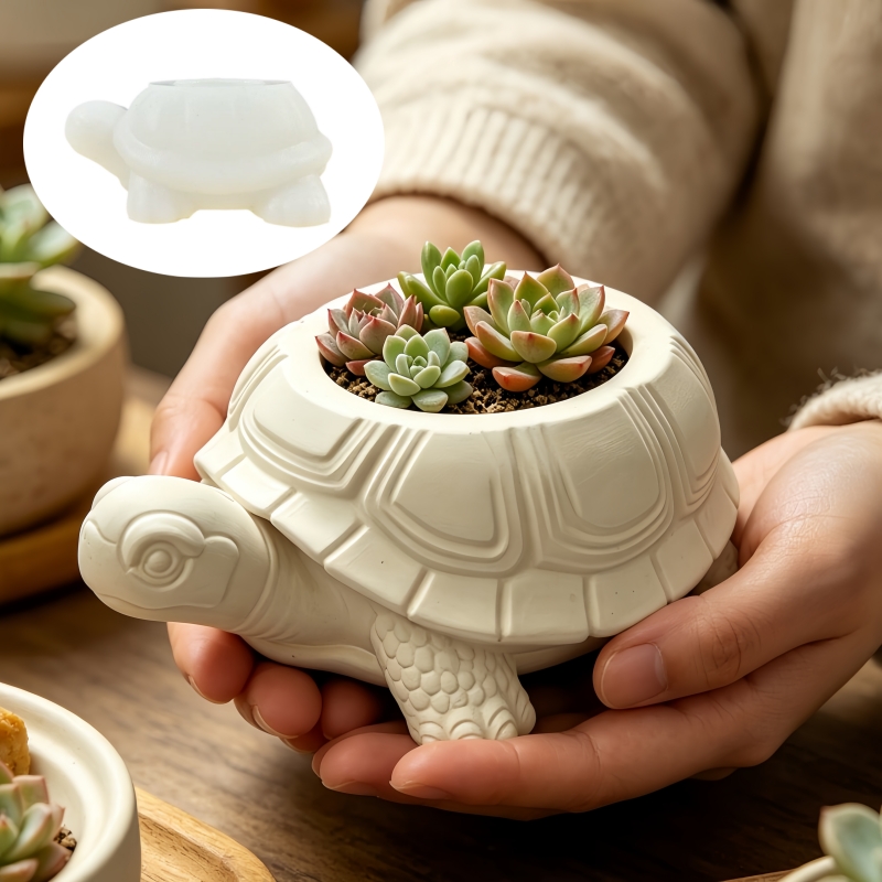 Turtle shaped succulent plant  - Potsticker Mold recension och pris