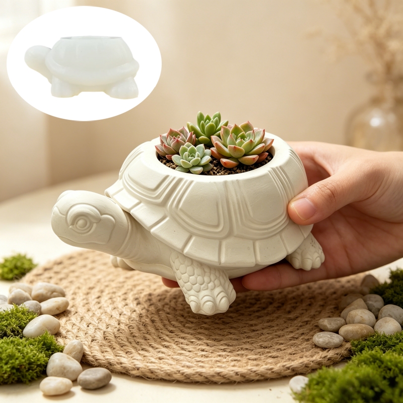 Turtle shaped succulent plant  - Potsticker Mold recension och pris