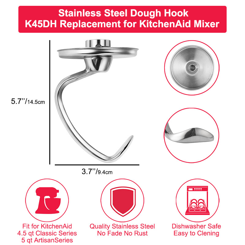 Stainless Steel Dough Hook for - Kitchenaid Mixer Hand Mixer recension och pris