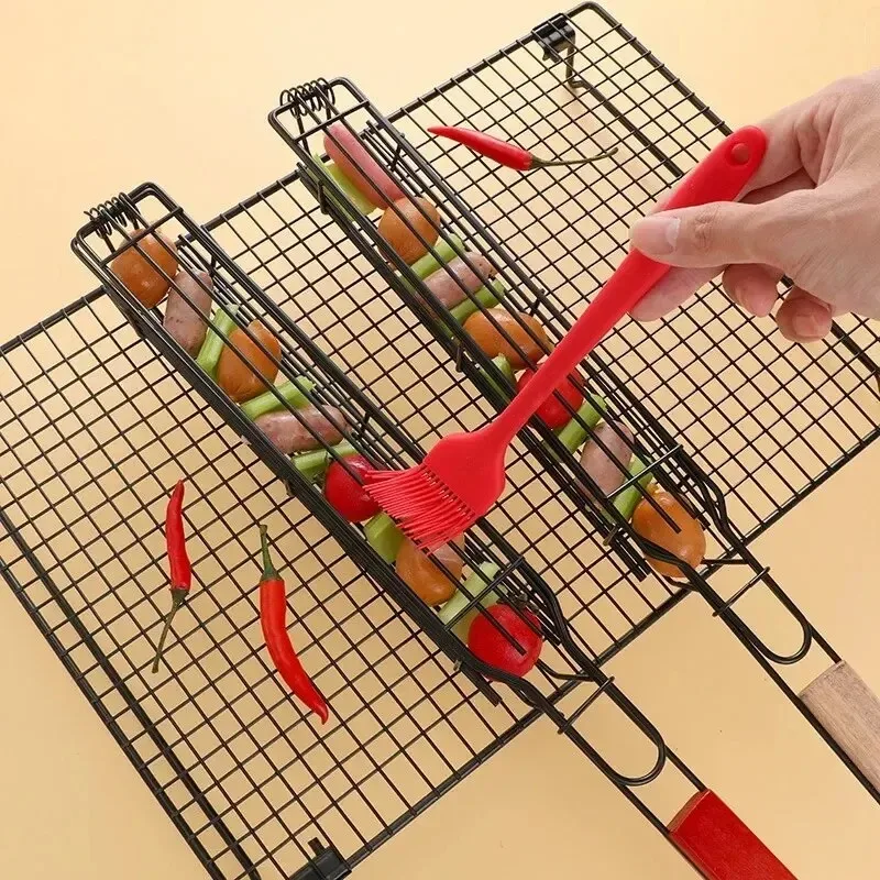 Wooden Handle BBQ Grilling Bas - Corn Dog Stick recension och pris