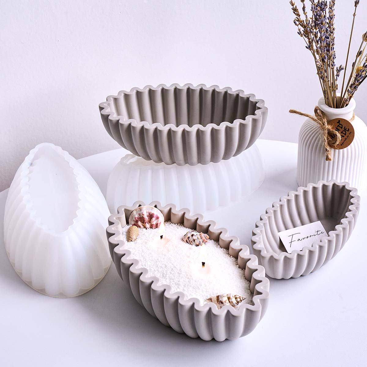 S/M/L Oval Striped Storage Bow - Potsticker Mold recension och pris